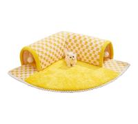 keloppasit Tunnel pour Chat avec Niche Intégrée,Espace de Jeu pour Animaux avec Cachette Détachable en Peluche,Tunnel Coucou pour Chat | pour Chiot Lapin Sommeil Sieste Détente et Loisir