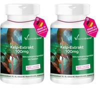 Kelp 100mg - ! POUR 6 MOIS ! - Boite de 180 comprimés - Végan - Varech de l'Atlantique Nord - Iode de source naturelle | Vitamintrend® (Lot de 2)