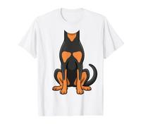 Kelpie Costume de Chien de Troupeau de Dessin animé T-Shirt Graphique avec Valeur, Homme, Blanc, S