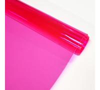 KELUBATU 30 x 120 cm Tissu en vinyle PVC transparent, 0,5 mm, couleur unie, imperméable, rouleau en plastique gelée pour sacs à couture, loisirs créatifs, accessoires, rose