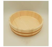 KELUNIS 12 Tailles Grand Hangiri en Bois Bol/Baignoire De Mélange De Riz Sushi Oke avec des Bandes De Cuivre pour Le Restaurant De Sushis,60cm/23.6in