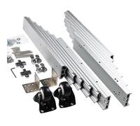 KELUNIS Glissière de Table à Extension complète avec Roues silencieuses, Guide de Table de Meuble télescopique en Aluminium, Glisse silencieusement et en Douceur,1450mm