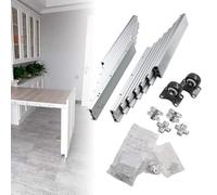 KELUNIS Rails De Tiroir Extensibles pour Table à Manger Coulisse De Tiroir à Extension ComplèTe Rails De Table Pliants CachéS Rail De Table Pliante Multi-Sections Home Hardware,1450mm