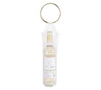 Kelvix Élégant porte-bouteille de vin avec poignée en métal et strass pour pique-nique, plage, Diamants blancs, 46x12cm, Moderne