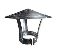Kelvorauna Acier Inoxydable Chapeau de cheminée,Fer Chapeau Pare-Pluie,Protection de cheminée extérieure, Vent Chapeau, galvanisé cheminée, Pluie Shield, poêle,11cm(4.33in)