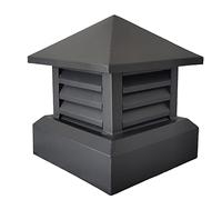 Kelvorauna CIRONI Chapeau de cheminée, Villa Toit Aluminium Alliage Chapeau de cheminée, carré Ventilation évacuation Capuchon, Shutter Chapeau Pare-Pluie,25cm/9.84x9.84in