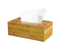 KELYNN Bambou Visage Boîte à mouchoirs Support/Coque pour Kleenex en Bois Distributeur de Boîtes de Papier de Soie Rectangular