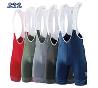 KEMALOCE hommes cyclisme cuissard solide bleu et noir 5D Gel Pad VTT Shorts haut de gamme en plein air respirant vélo serré culotte BS-BLACK