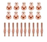 KEMAO 10 pièces 9-8215 Coupe-plasma électrode et 10 embouts 9-8212 pour coupe-buse à plasma compatibles avec les consommables de torche à plasma Dynamic SL60/SL100