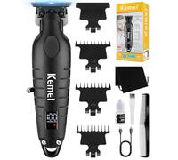 KEMEI 2293 Tondeuse à cheveux professionnelle sans fil pour homme, tondeuse à barbe électrique pour homme, tondeuse à cheveux à lame en T sans espace avec écran LED