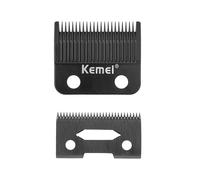 KEMEI 2296 Lames de rechange pour tondeuse à cheveux professionnelle - Construites en acier inoxydable au carbone, tête de coupe haute dureté, ensemble de lames tranchantes et durables, gris
