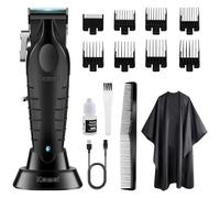 KEMEI 2296 Tondeuse à cheveux professionnelle sans fil, rechargeable USB, jusqu'à 350 min d'utilisation, 8 peignes de guidage