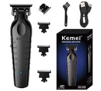 Kemei 2299 barbier tondeuse à cheveux sans fil 0mm zéro écart sculpture tondeuse Detailer professionnel électrique finition Machine de découpe with box