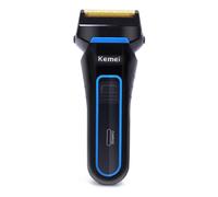 Kemei 3D electrique feuille rasoir avec remplacement tête de rasage Rechargeable et sans fil Double têtes rasoir km-2016 noir