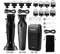 Kemei Kit de tondeuse à cheveux KM-2296 KM-2299 KM-1102 tondeuse à cheveux électrique pour hommes Machine de coupe de cheveux professionnelle tondeuse KM-1102 Carton box
