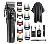 KEMEI KM-1858 Tondeuse à cheveux professionnelle pour homme, kit de coupe sans fil, tondeuse rechargeable pour barbier