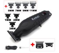 Kemei KM-2293 DLC T-Blade Professional Finishing Machine ontariGapped Clipper USB LED Display Full Metal Hair Trimmer Machine 2293-Comb