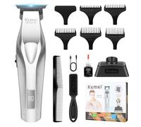 KEMEI KM-3023-702 Tondeuse à cheveux professionnelle pour homme, tondeuse à barbe sans fil sans fil, tondeuse de barbier rechargeable par USB, coupe-bordures, tondeuse à décoloration, cadeau pour