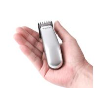 KEMEI Mini tondeuse à cheveux professionnelle sans fil tient dans votre main avec 3 peignes de guidage, portable et rechargeable par USB pour barbiers et stylistes