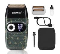 KEMEI Rasoir à grille pour homme Rasoir électrique pour tête chauve Shaver Homme sans fil avec affichage LED Cadeau pour la fête des pères