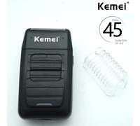 Kemei-Rasoir Sans Fil Rechargeable pour Hommes, Double Lame Alternative Barbe Rasoir Soins Du Visage Multifonction Bain Tondeuse KM-1102 KM-1102-BladeNet-Box