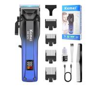 KEMEI Tondeuse à cheveux professionnelle pour homme, sans fil, tondeuse électrique pour homme, rechargeable par USB de type C, jusqu'à 200 minutes d'utilisation avec écran LED