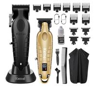 KEMEI Tondeuse à cheveux professionnelle sans fil pour homme avec écran LED, 11 peignes de guidage