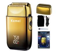 Kemei TX10 rasoir électrique cheveux Rechargeable visage et barbe feuille rasoir pour hommes tête chauve rasage pour hommes Machine barbier With box