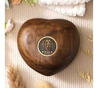 KEMEILA Urne funéraire en bois en forme de cœur avec photo, souvenir de chat et chien, cadeau de perte d'animal de compagnie, souvenir pour animal domestique