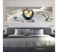 KEMEIQI 1 affiche sur toile, art moderne abstrait, impressions de lignes, pour chambre, salon, couloir, décoration murale (90 x 180 cm/sans cadre)