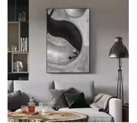KEMEIQI Affiche photo de skatepark noir et blanc, impression de Venice Skate Bowl, image de skateboard, sport, art mural, toile, décoration, 20 x 30 cm, sans cadre
