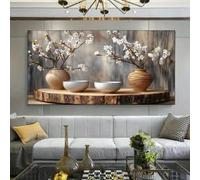 KEMEIQI Affiche sur toile représentant des branches fleuries au printemps, idéale pour la décoration du salon et de la chambre (20 x 40 cm, sans cadre).