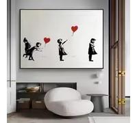 KEMEIQI Art urbain graffiti : Affiche « La fille qui a perdu l’amour », impression sur toile, décoration murale, tableau d’art urbain pour salon ou maison (70 x 110 cm)