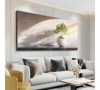 KEMEIQI Impression sur toile moderne à petit prix, motif vase fleuri, décoration murale contemporaine pour salon et chambre (70 x 140 cm, sans cadre)