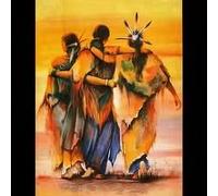 KEMEIQI Impression sur toile, style tribal bohème moderne - Affiche décorative aquarelle d'inspiration africaine (70x100cm)