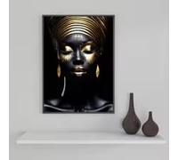 KEMEIQI Peinture sur toile représentant une femme noire, affiche de femme afro-américaine, art mural moderne, impressions pour la décoration du salon (40 x 60 cm)