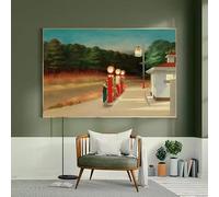 KEMEIQI Peintures à l'huile sur toile représentant des stations-service, par Edward Hopper : affiches et estampes modernes pour la décoration murale de la chambre ou du salon (60 x 90 cm).