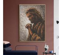 KEMEIQI Série de croyances religieuses du Christ, affiches et impressions sur toile, décoration murale pour salon, 80 x 120 cm, sans cadre