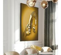 KEMEIQI Statue en métal abstraite, affiches et impressions d'art, sculpture d'amoureux modernes, peintures sur toile, décoration murale, images 70x100 cm, sans cadre