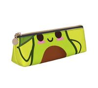 KemEng Caricature d'avocat, Trousse à Crayons Triangulaire en Cuir avec Fermeture éclair, Trousse à Crayons Portable, Trousse à cosmétiques