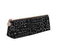 KemEng Chimie des Sciences abstraites, Trousse à Crayons Triangulaire en Cuir avec Fermeture éclair, Trousse à Crayons Portable, Trousse à cosmétiques