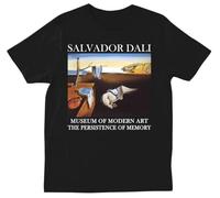 KEMENG Salvador Dali The Persistence of Memory Gift T-Shirt Black XL