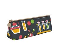 KemEng Sciences de la Chimie, Trousse à Crayons Triangulaire en Cuir avec Fermeture éclair, Trousse à Crayons Portable, Trousse à cosmétiques