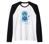 Kemet Antique Égyptienne Hathor Rétro Style Années 80 Manche Raglan