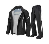 KEMIMOTO Combinaison de Pluie Moto Homme, 20000mm Imperméable Combinaison de Moto et Réfléchissante, Pantalon de Pluie Extérieur Blouson Léger pour Moto, Scooter, Touring