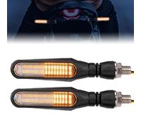 KEMIMOTO E24 Indicateurs de Moto, 2 PCS IP67 LED Séquentiels Étanches 12 V, Clignotants Lumières Indicateurs de Tournage de Moto Écrou M10