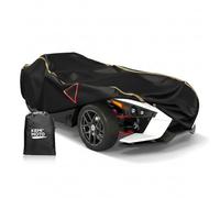 kemimoto Housse complète Compatible avec Polaris Slingshot Vanderhall Carmel, Housse de Pare-Brise imperméable, Coupe-Vent, Housses de Protection Contre Les intempéries avec Bandes réfléchissantes