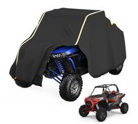 KEMIMOTO Housse de Protection résistante aux intempéries Compatible avec Polaris RZR, Can-Am Maverick, Kawasaki TERYX4, CFMOTO, Yamaha, 2-3 Places côte à côte avec Bande réfléchissante