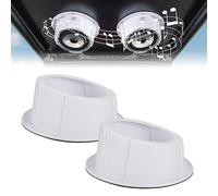 KEMIMOTO Lot de 2 boîtiers inclinés universels pour haut-parleurs de 16,5 cm compatibles avec UTV, camping-cars, voitures, bateaux, coffres, remorques pour montage en surface de 24 cm (blanc)