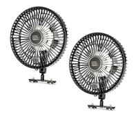 KEMIMOTO Lot de 2 ventilateurs magnétiques pour chariot de golf avec 3 modes d'éclairage et 6 vitesses, ventilateur à piles pour chariot de golf, chariot élévateur, compatible avec EZGO Valor RXV Club